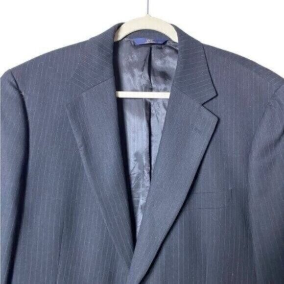 Brooks Brothers 346 Wool‎ Stretch Mens Suit Jacket 43R Sport Coat Black F… - Picture 3 of 11